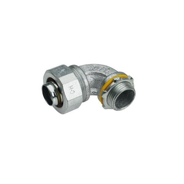 CROUSE HINDS - Liq.Tight 90D Angle Connector Insulated MI 1/2, #LTB5090