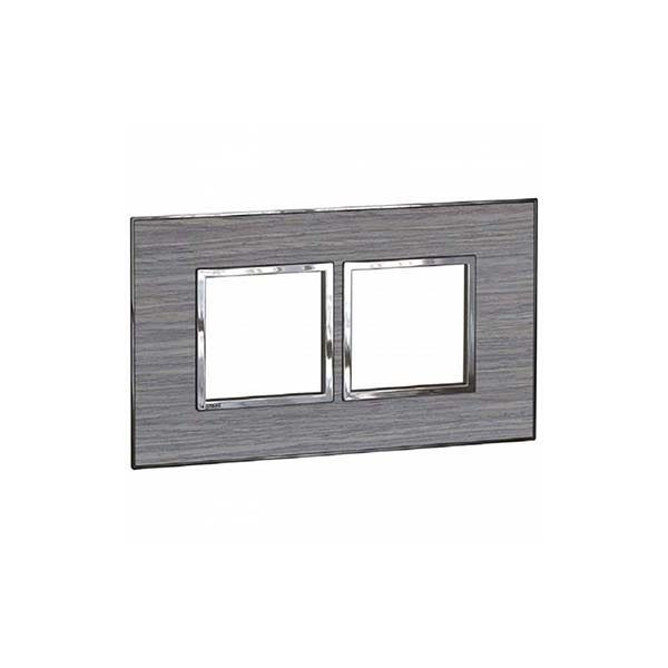 LEGRAND - Plate Arteor, BS, Square, 4 Modules, 2 Gang, Wood Grey Oak