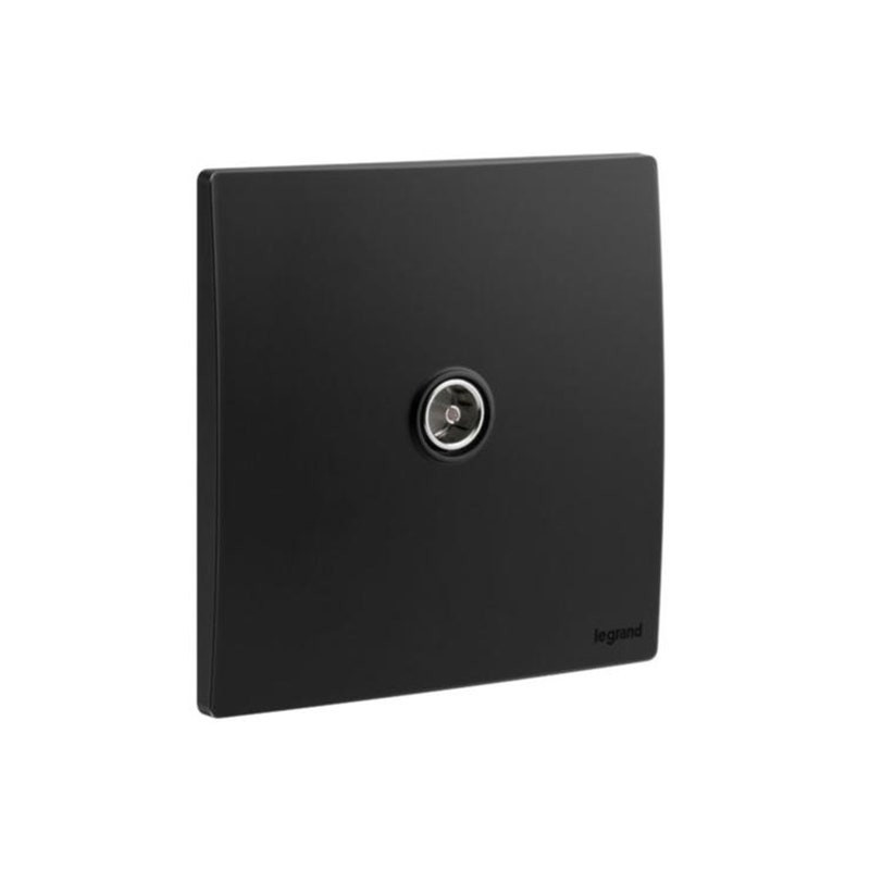 LEGRAND - Male Terminal TV Socket Outlet Mallia Senses, 1 Gang, Matt Black