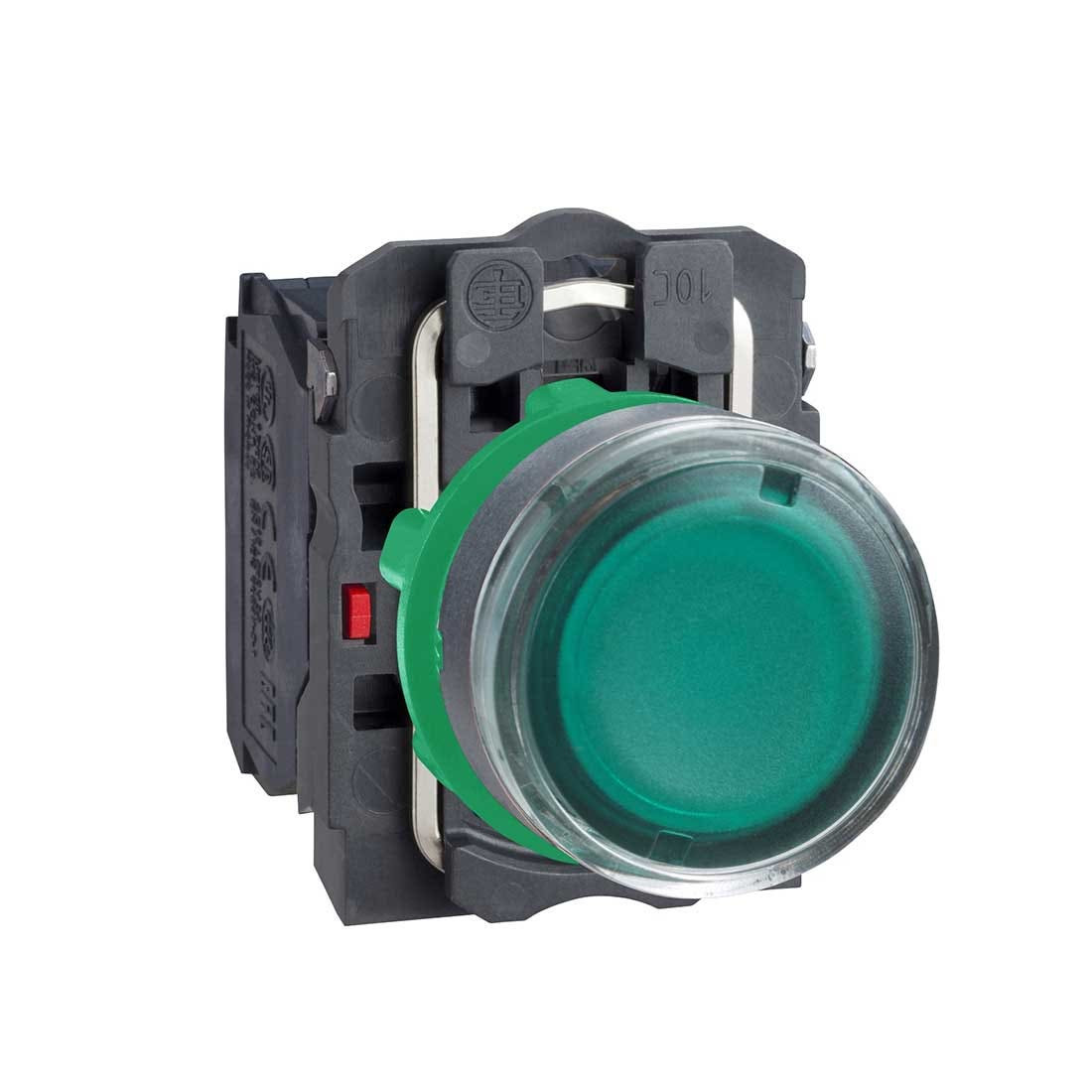 SCHNEIDER - Green Flush Complete Illum Pushbutton ˜22 Spring Return 1No + 1Nc 220-240V