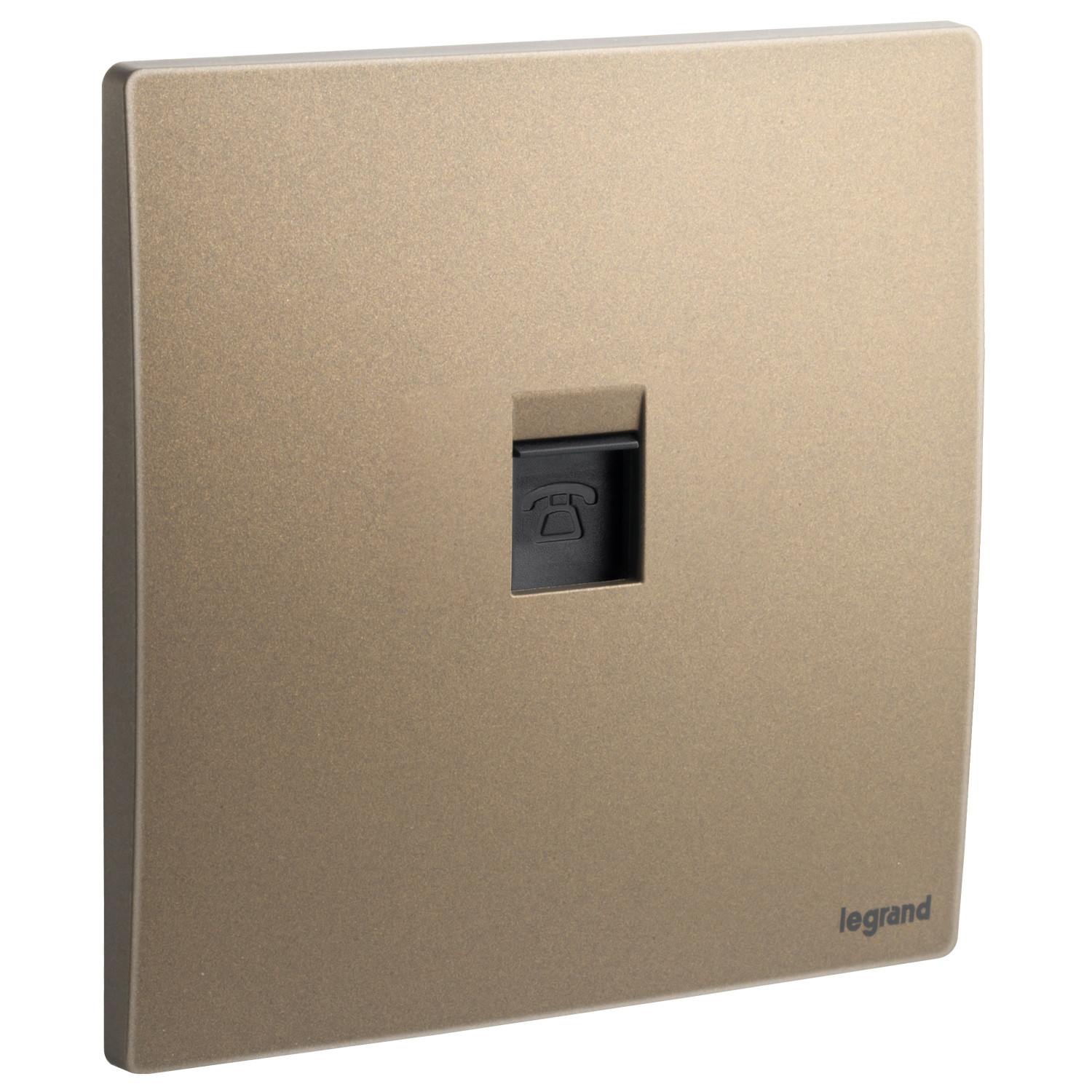 LEGRAND - Telephone Socket Mallia, RJ 11, 4 Contacts, Dark Bronze
