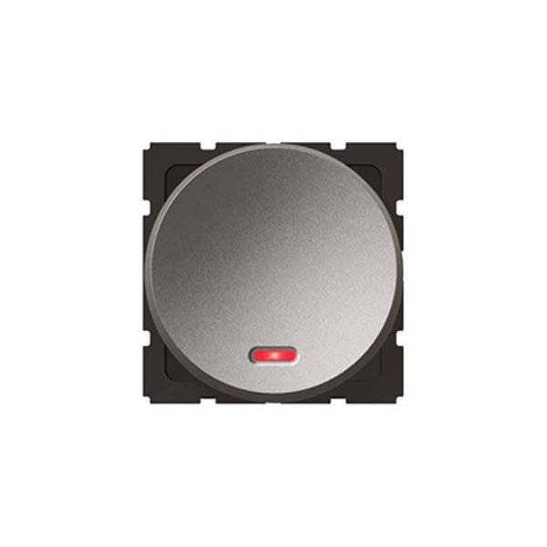 LEGRAND - 2-Way Switch Arteor, with Indicator, 10A, Round, 2 Modules, Magnesium