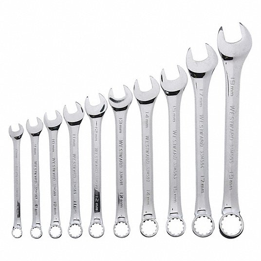 Universal Wrench Set, Metric, 12 Point, 10 Pc