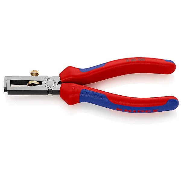 KNIPEX - Insulation Stripper with Opening Spring, Universal, Black Atramentized, 160 mm