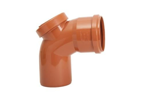 Elbow with cleaning plug, size 110 mm, from Appleco - Orange
