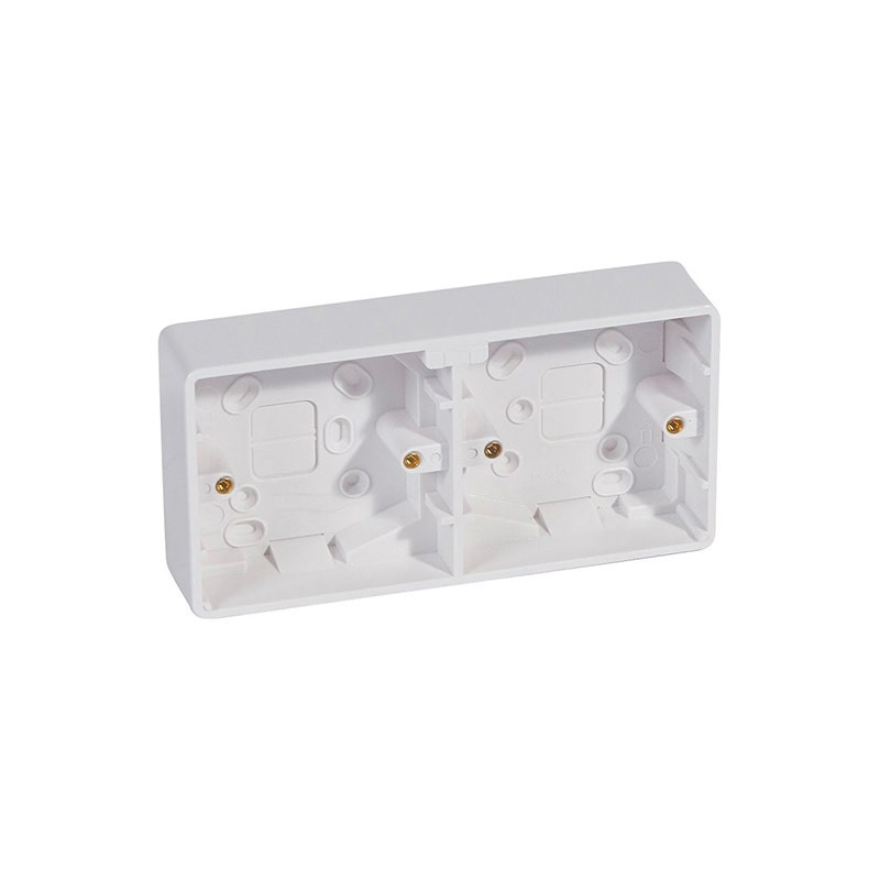 LEGRAND - Plastic Backbox Synergy, 2x1 Gang, Depth 35mm, Surface Mounting, White