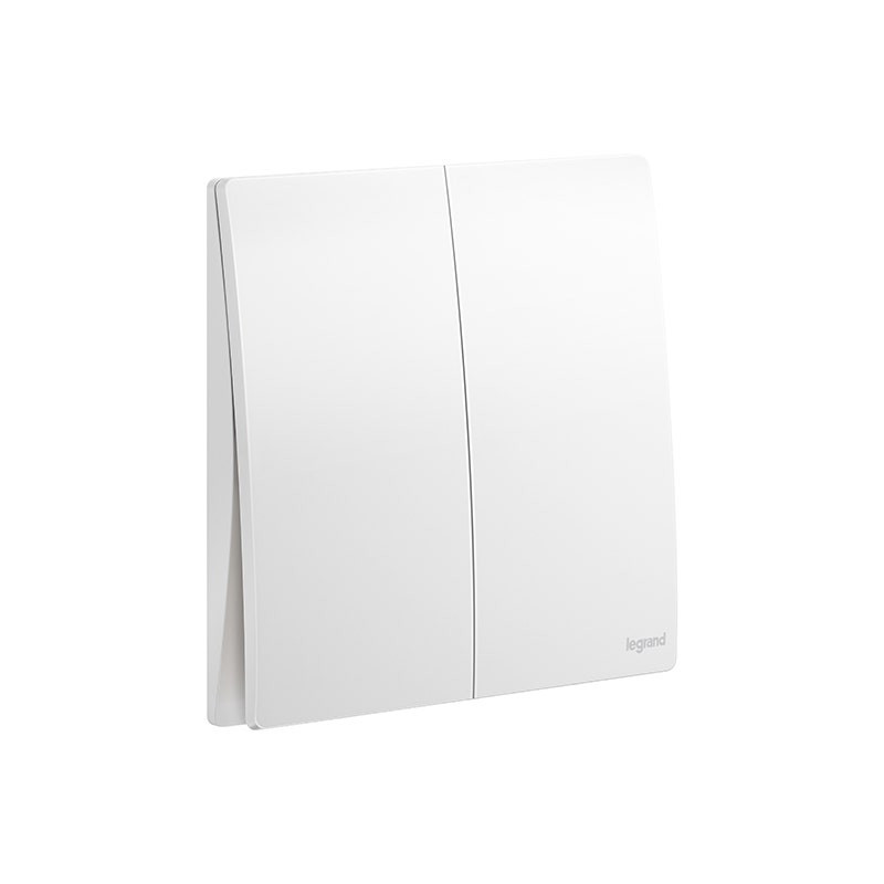 LEGRAND - Push Button Mallia Senses, 2 Gang, 10A, 250V, Matt White