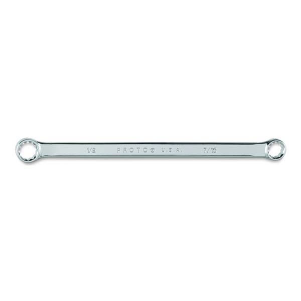PROTO - Full Polish Double Box Wrench, 7/16" x 1/2", 12 Point