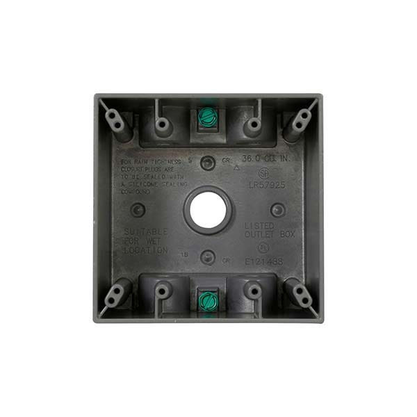 ITCC - PVC Coated Waterproof Box, 2G, 5", 1" Hole, 2-5/8" Deep, with Cover