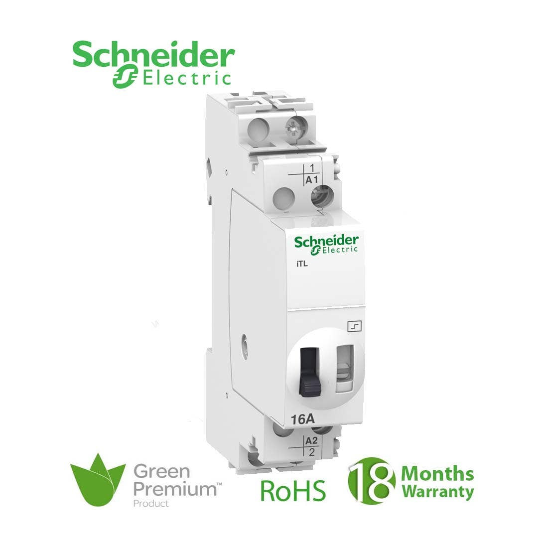 SCHNEIDER - Impulse Relay 16A 1No 24 V AC 50-60Hz 12V DC ITL