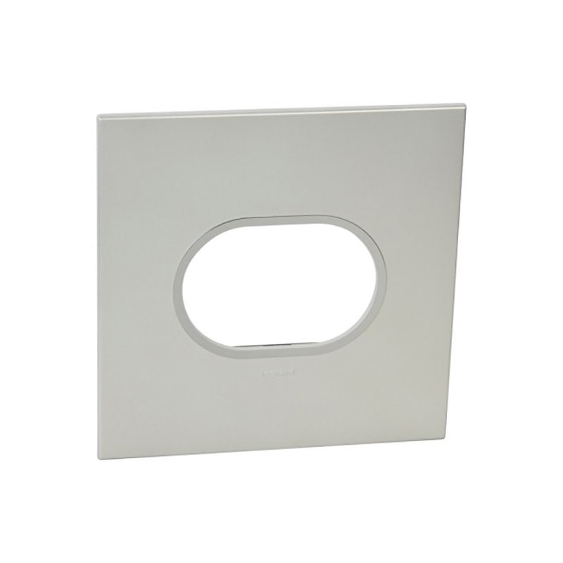 LEGRAND - Plate Arteor, US, 3 Modules, Round, 4"x4", Pearl Aluminium