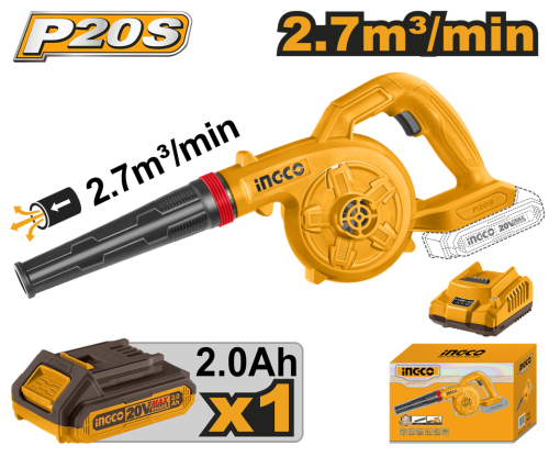 20 V 20V Lithium-Ion Blower & battery 2Ah and charger منفاخ هواء بلاور ليثيوم مع بطارية و شاحن