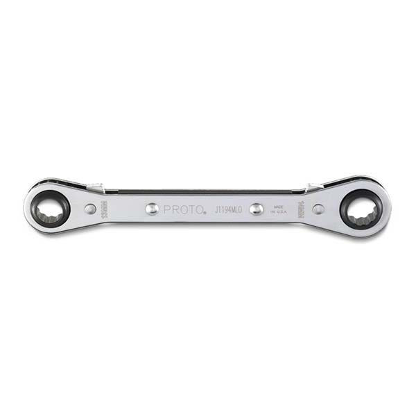 PROTO - Double Box Reversible Ratcheting Wrench, 13 x 14 mm, 12 Point