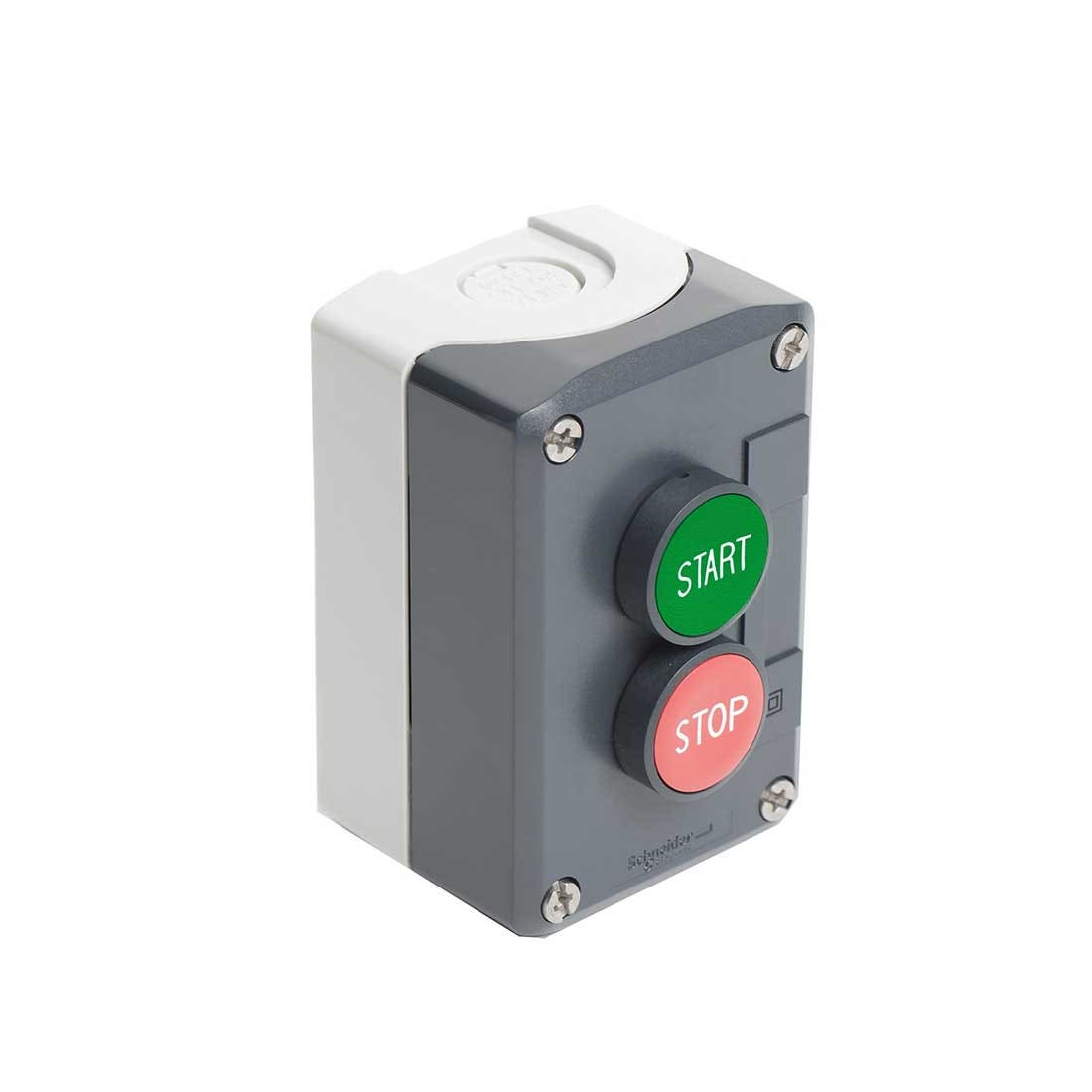 SCHNEIDER - Dark Grey Station, Green Flush/Red Flush Pushbuttons ˜22 Spring Return