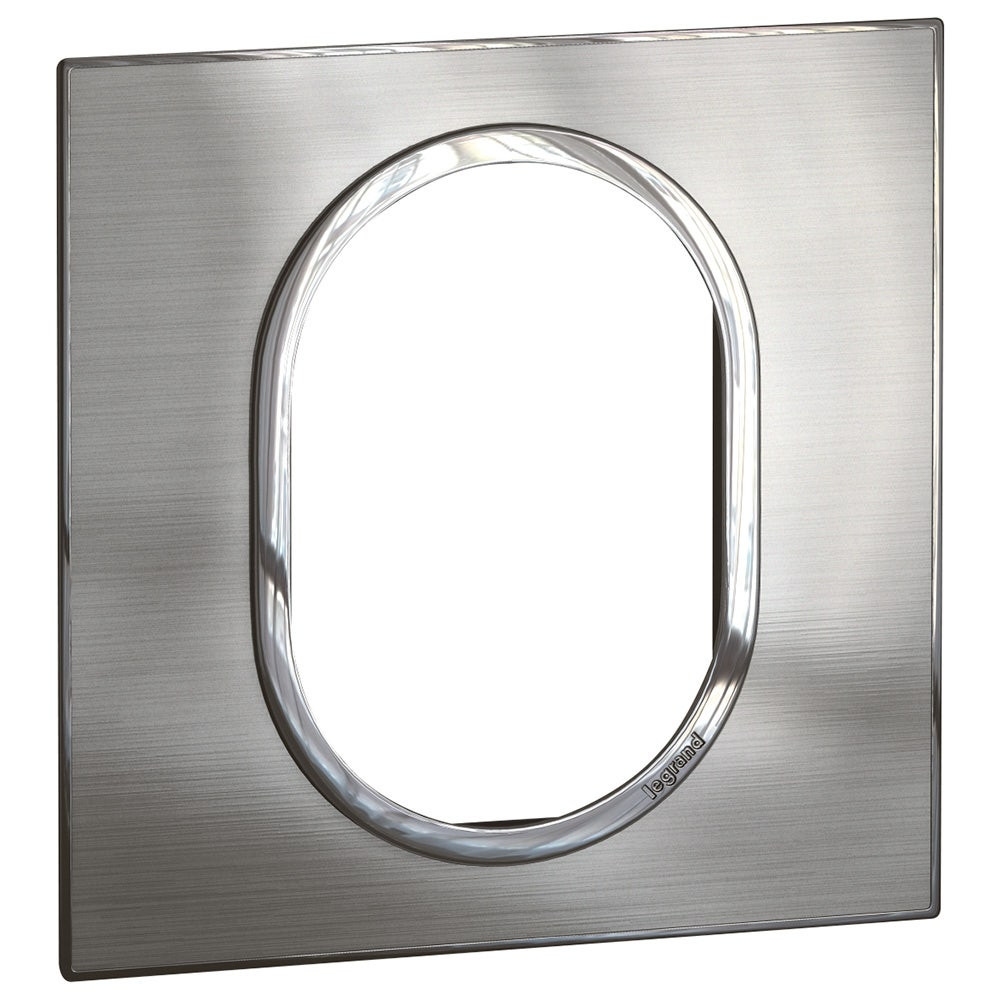 LEGRAND - Plate Round 1G 3Mod BS, S/Steel, Arteor