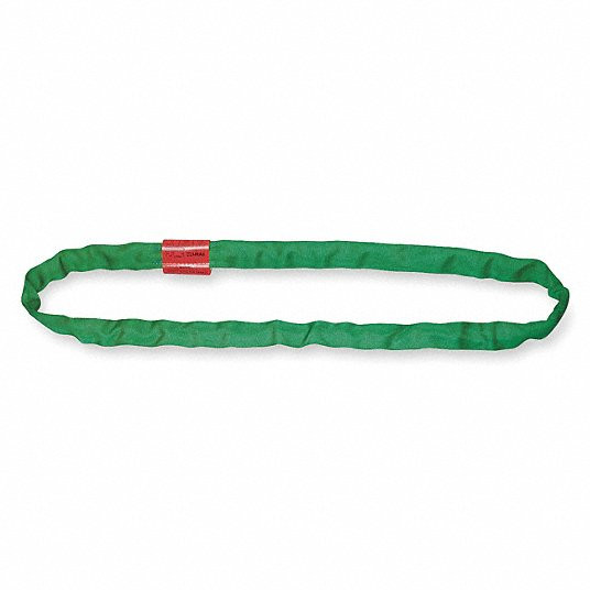 Round Sling, 6 ft Endless - Type 5 , 7/8 in Diameter, Color Green, Polyester