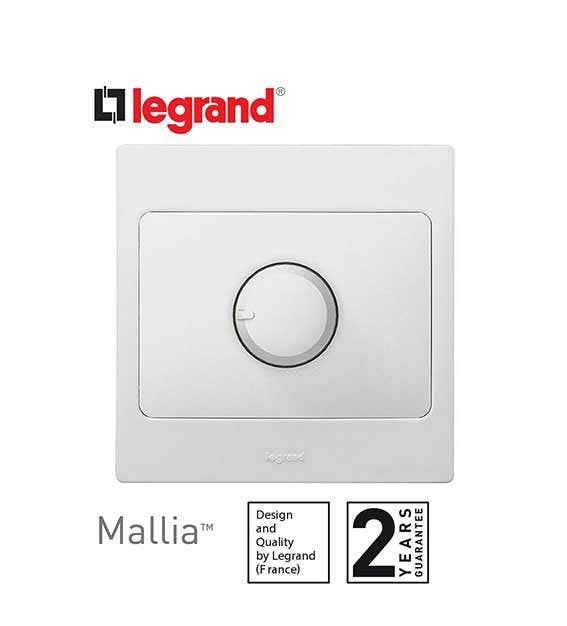 DISCONTINUED LEGRAND - Dimmer Mallia, 60-500 W Rotary Control Dimmer, White