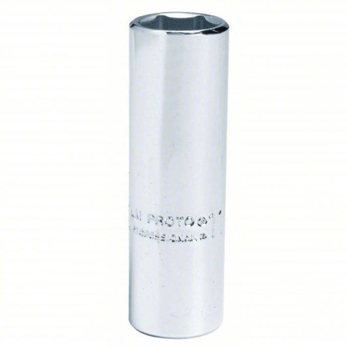 Socket, 1/4 inch Drive Size, 4 mm Socket Size, 6-Point, Alloy Steel, Deep Depth, Chrome Finish
