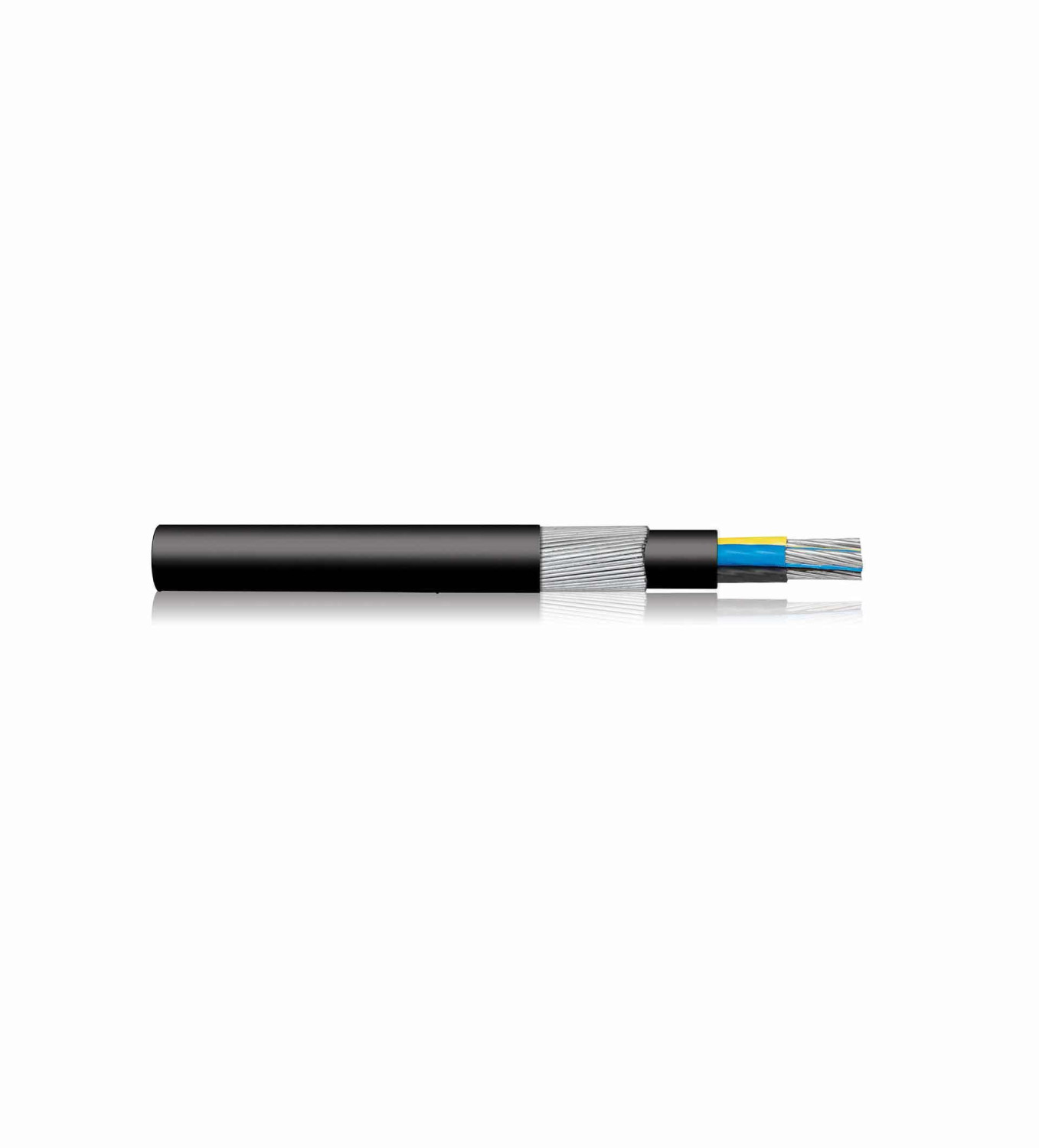 BAHRA CABLES - Power Cable Low Voltage, XLPE Aluminum SWA, 4x300mm, 600/1000V, Black - SM IEC 60502-1 FR-IEC 60332-1