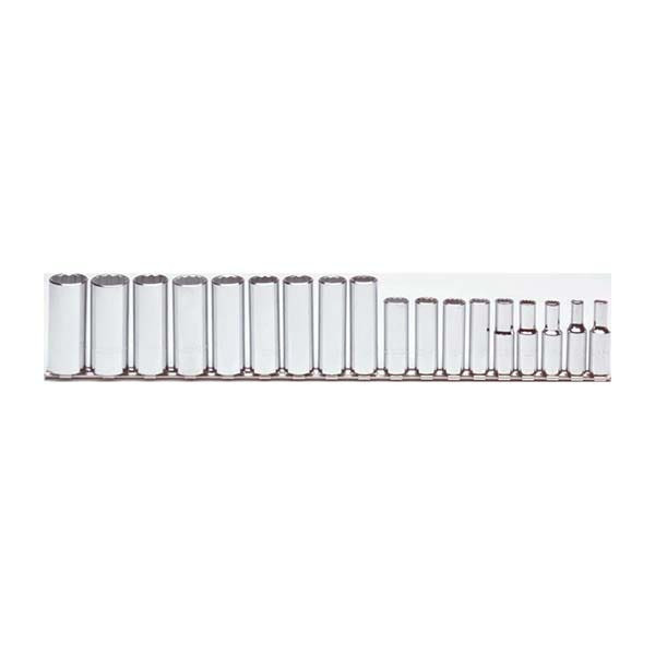 PROTO - 3/8" Drive Metric Deep Socket Set, 18 Pieces, 12 Point