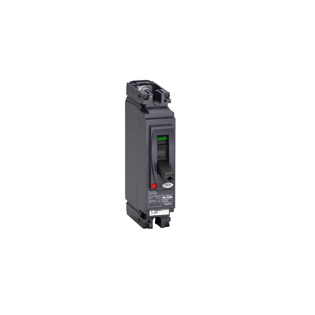 شنايدر - قاطع رئيسي 20 أمبير - ComPact NSX100F AC/DC, 1P 1d, 18kA at 240 VAC, TMD Trip Unit 20A