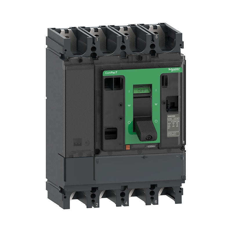 SCHNEIDER - Switch Disconnector, ComPacT NSX630NA, 4 Poles, 630A