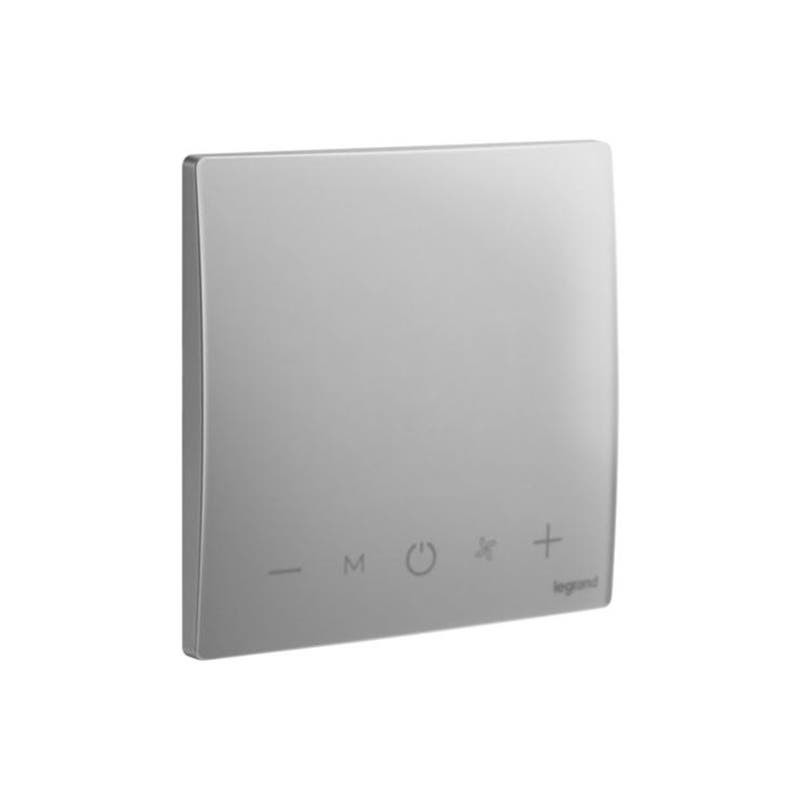 LEGRAND - Room Temperature Control Unit Mallia Senses, 1 Gang, Dark Silver