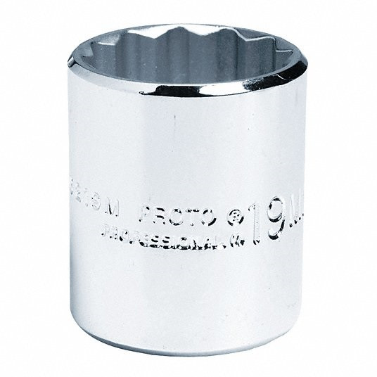 Socket, 3/8 in. Dr, 16mm, 12 Pt.