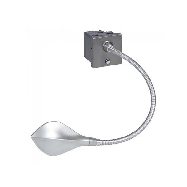 LEGRAND - Reading Light Arteor, Square, 2 Modules, Magnesium