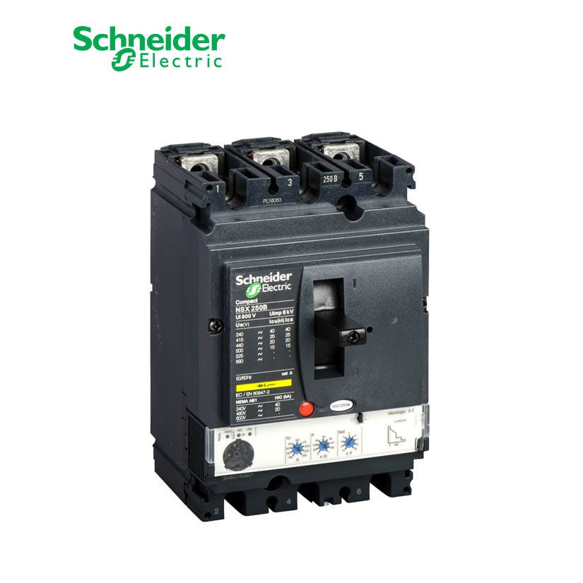 شنايدر - قاطع رئيسي 160 أمبير - ComPact NSX250N, 50kA at 415 VAC, MicroLogic 2.2 Trip Unit 160A, 3P 3d