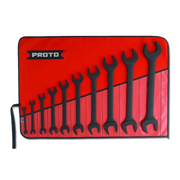PROTO - Black Oxide Open-End Wrench Set, 10 Pieces