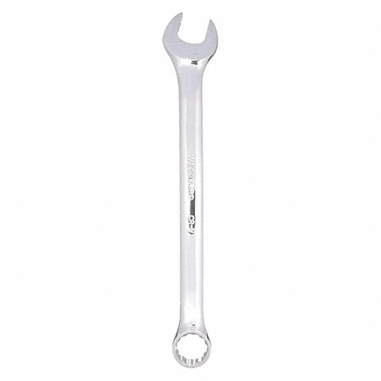 Combination Wrench, Alloy Steel, Chrome, 3/4 inch Head Size, 9 3/4 inch Overall Length, Offset, SAE