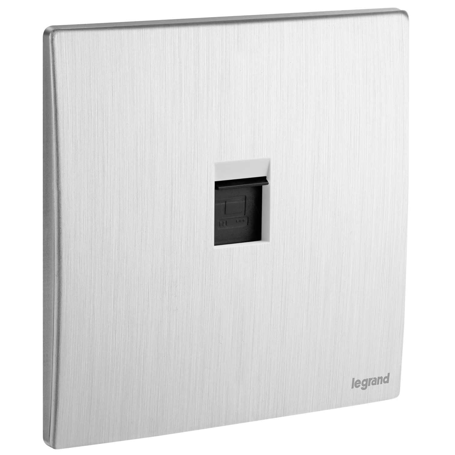 LEGRAND - Data Socket Mallia, RJ 45, Category 6, UTP, Brushed Aluminium