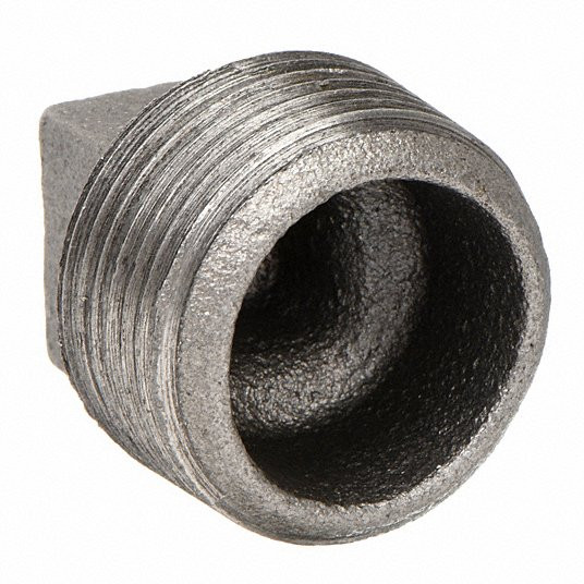 Square Head Plug, Malleable Iron, 3/8Inch Pipe Size, Male NPT