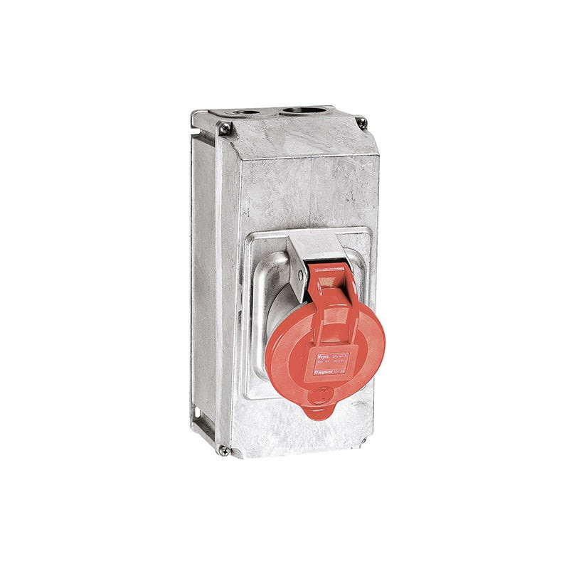 LEGRAND - Socket Hypra, Surface Mounting, IP44, 63A, 380/415V~, 3P+E, Metal