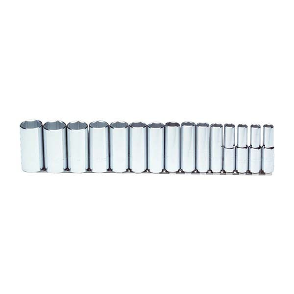 PROTO - 1/2" Drive Deep Socket Set, 15 Pieces, 6 Point
