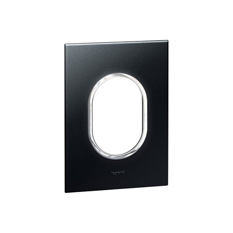 LEGRAND - Plate Arteor, US, 3 Modules, Round, 2"x4", Graphite