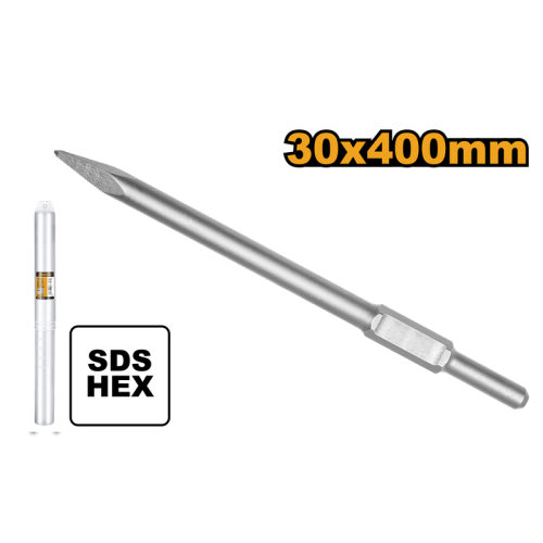 Hex Pointed Chisel 30X400mmريشة تكسير مدببه 400 ملم