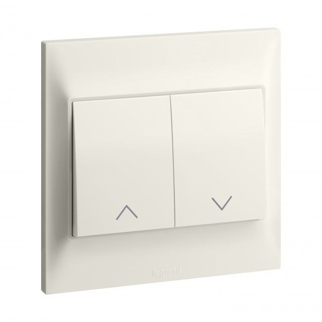 LEGRAND - Shutters push-button Belanko S - 6A x 250V~ - 2 gang - Ivory
