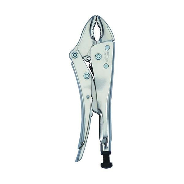 PROTO - Nickel Chrome Locking Pliers, Curved Jaw, 9-1/4"