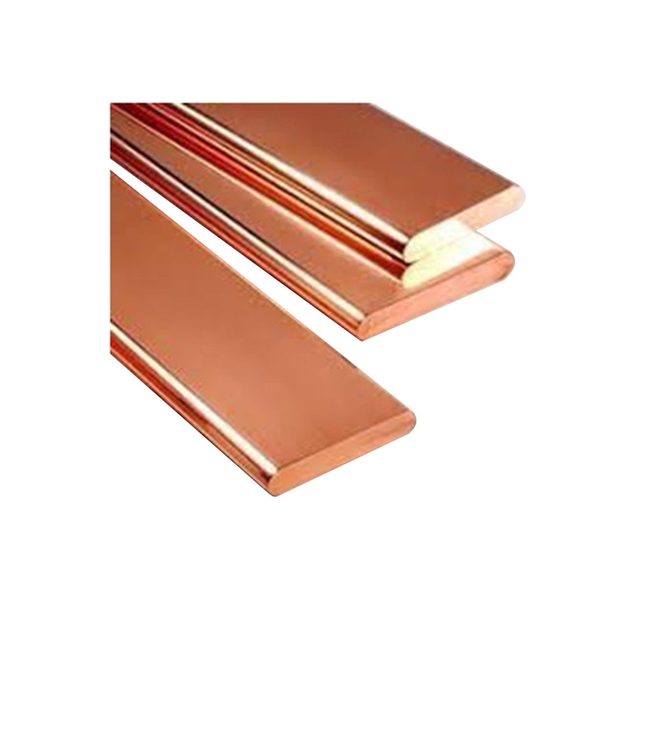 BAHRA BUSBAR - Copper Bar, 80x5mm, 5.5 Meters Length, Semi-Circular Edge