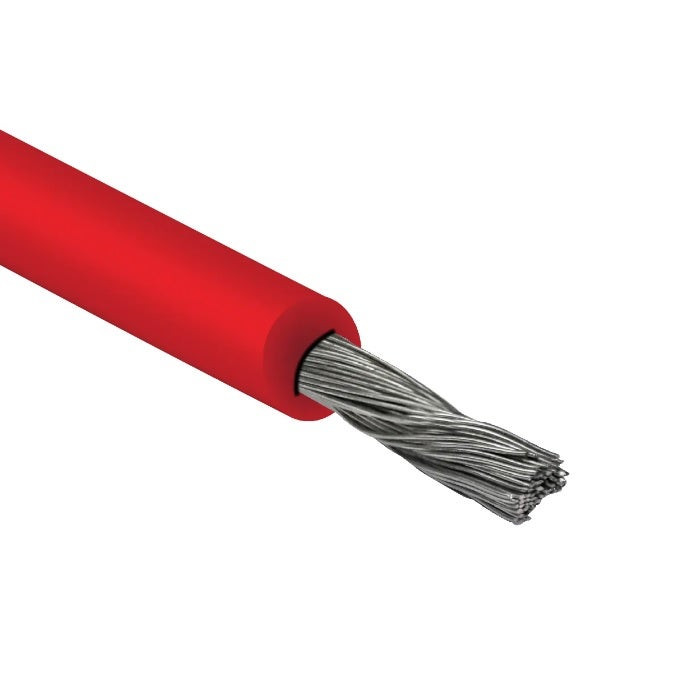 BAHRA CABLES - Solar Cable Low Voltage, LSOH, Flexible Tinned Copper, 1x4mm, 600/1000V, Red