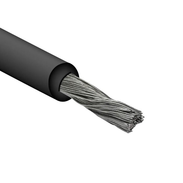 BAHRA CABLES - Solar Cable Low Voltage, LSOH, Flexible Tinned Copper, 1x4mm, 600/1000V, Black