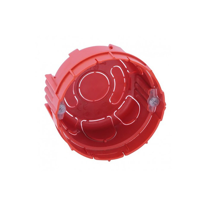 LEGRAND - Box Batibox, Depth 40-30mm, Ø67mm, Round, Red, Masonry