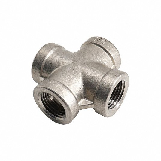 Cross: 316 Stainless Steel, 3/4 in x 3/4 in x 3/4 in x 3/4 in Fitting Pipe Size, Class 150
