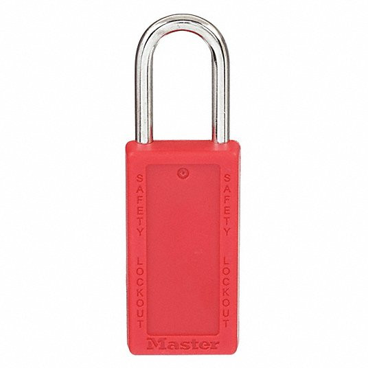 Lockout Padlock, Shackle Dia. 1/4 in
