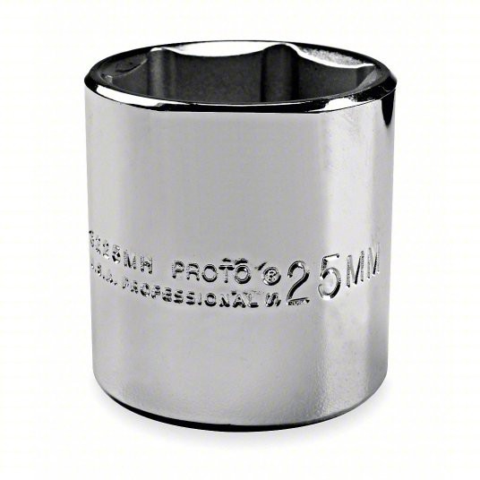 Socket, 1/4 inch Drive Size, 7/16 inch Socket Size, 6-Point, Alloy Steel, Standard, Chrome Finish