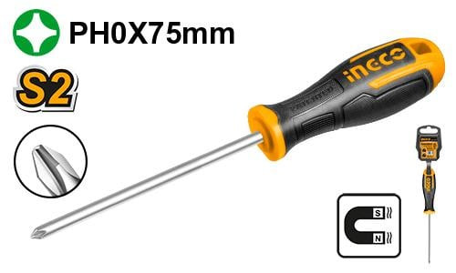 Phillips Screwdriver PH 0×75 Roundمفك فيلبس صليبة 0*75ملم