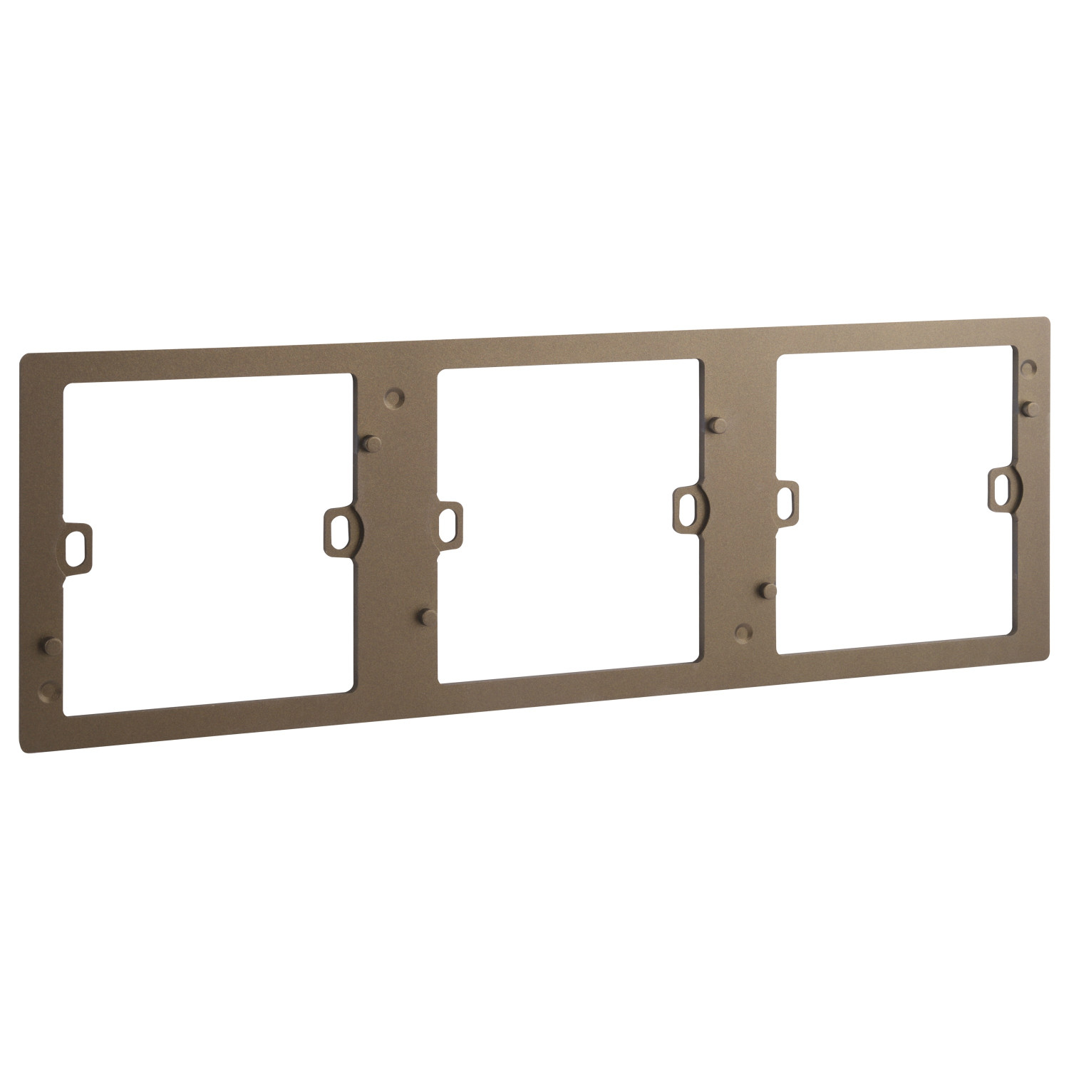 LEGRAND - Support Frame/Front Plate Mallia, 3 Gang, Dark Bronze