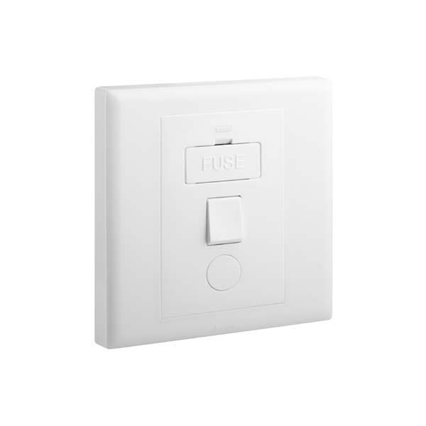 LEGRAND - Fused Connection Unit Eloe, 1 Gang, 13A, Switched + Cord Outlet, White